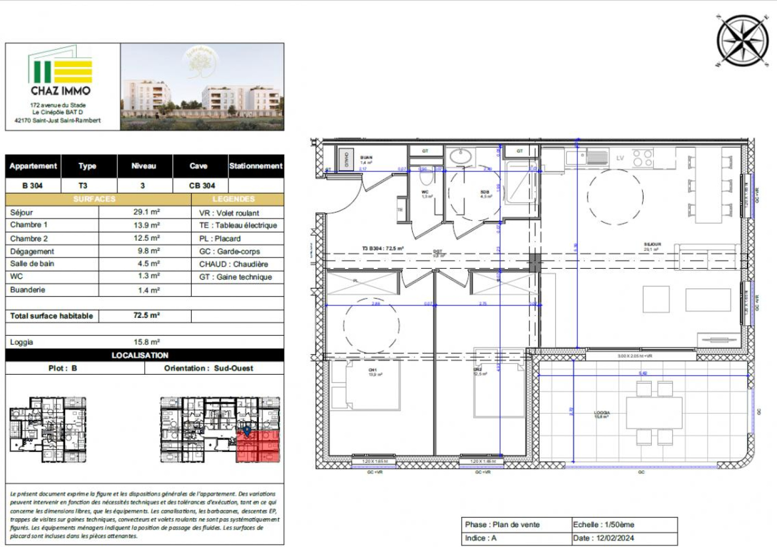 Image_1, Appartement, Le Coteau, ref :12024-B304