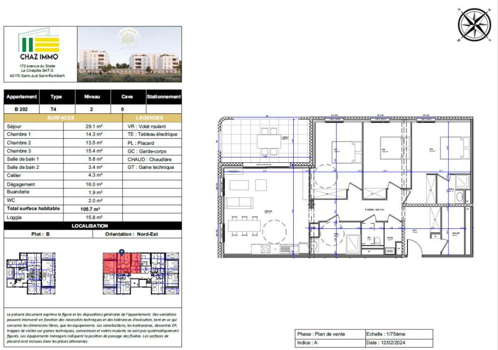 Image_1, Appartement, Le Coteau, ref :12024-B202H