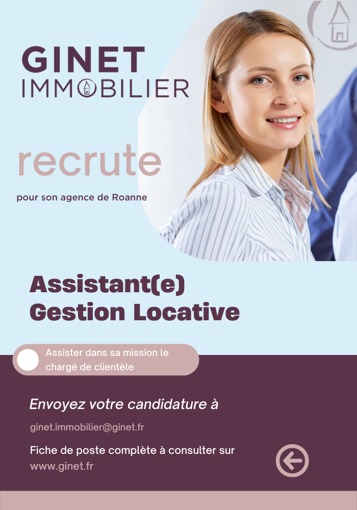 GINET IMMOBILIER RECRUTE !
